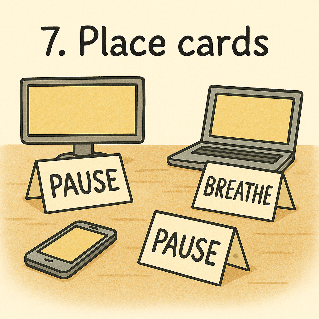 Step 7: Set beside a screen