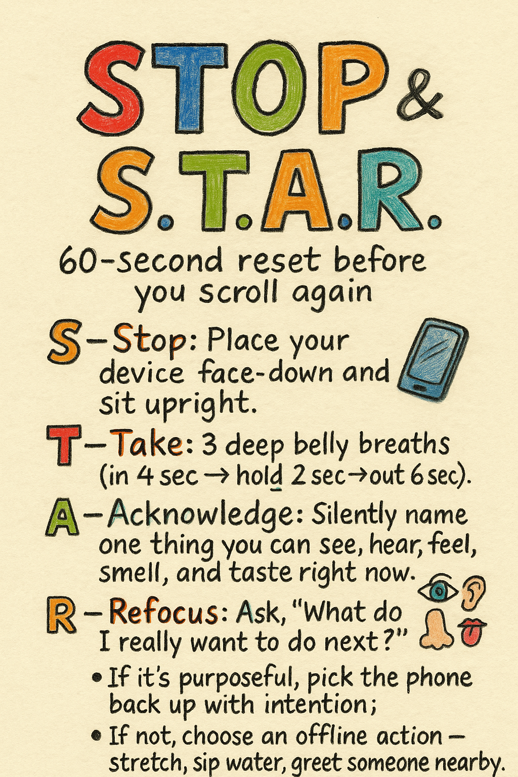 Stop • Breathe • Smile card