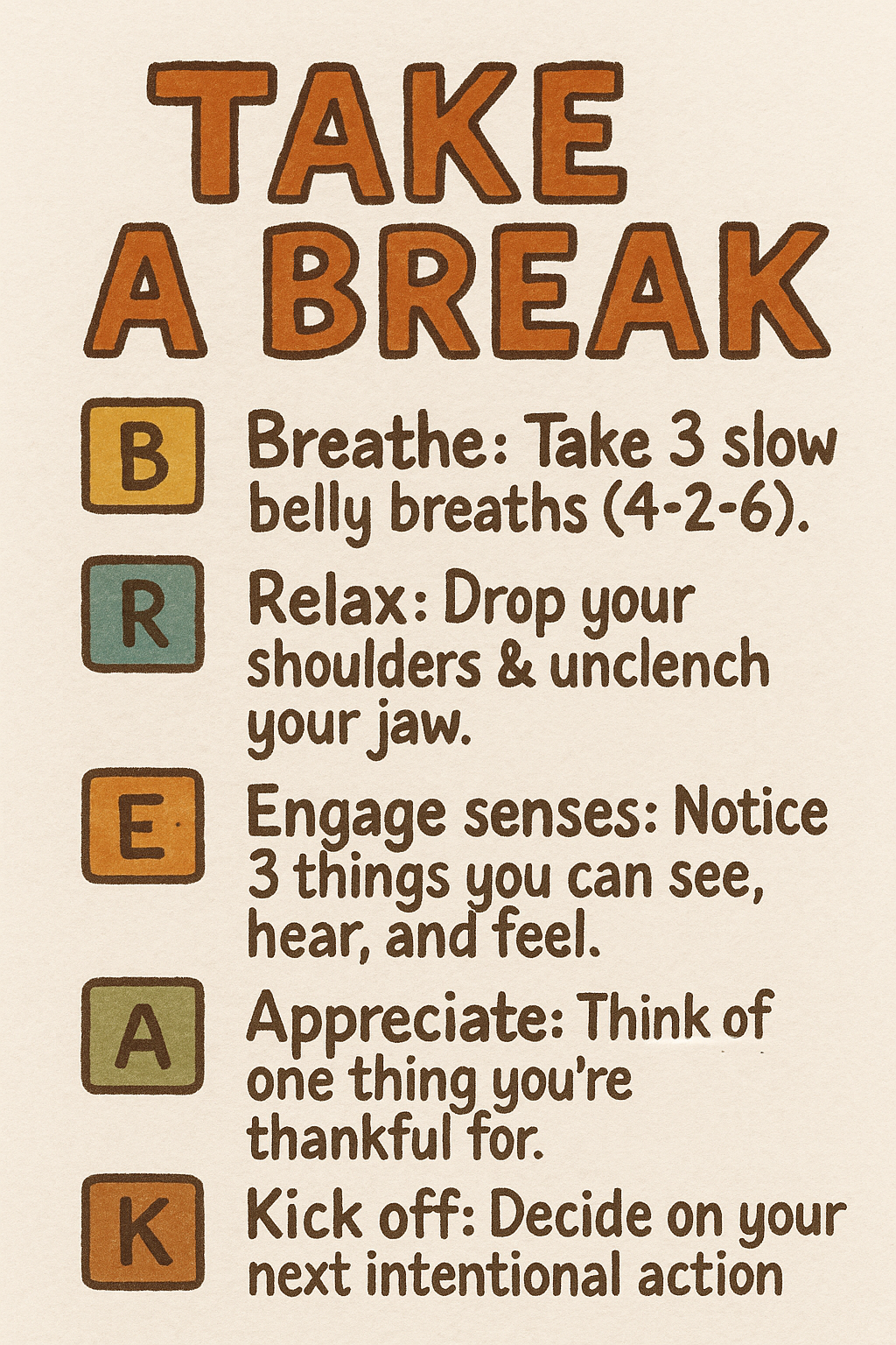 Take a Break card